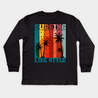 surfing lifestyle Kids Long Sleeve T-Shirt